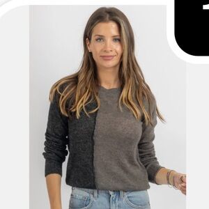 L’abeye Two-Tone charcoal sweater